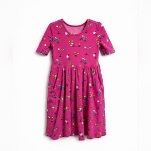 Hanna Andersson Pink Floral Pocket Dress Girls Size 5 (110)